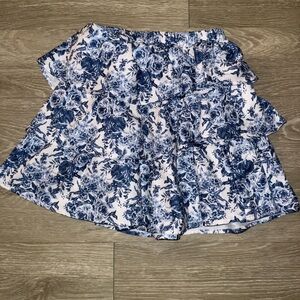 SHEIN Blue Floral Women's Skorts